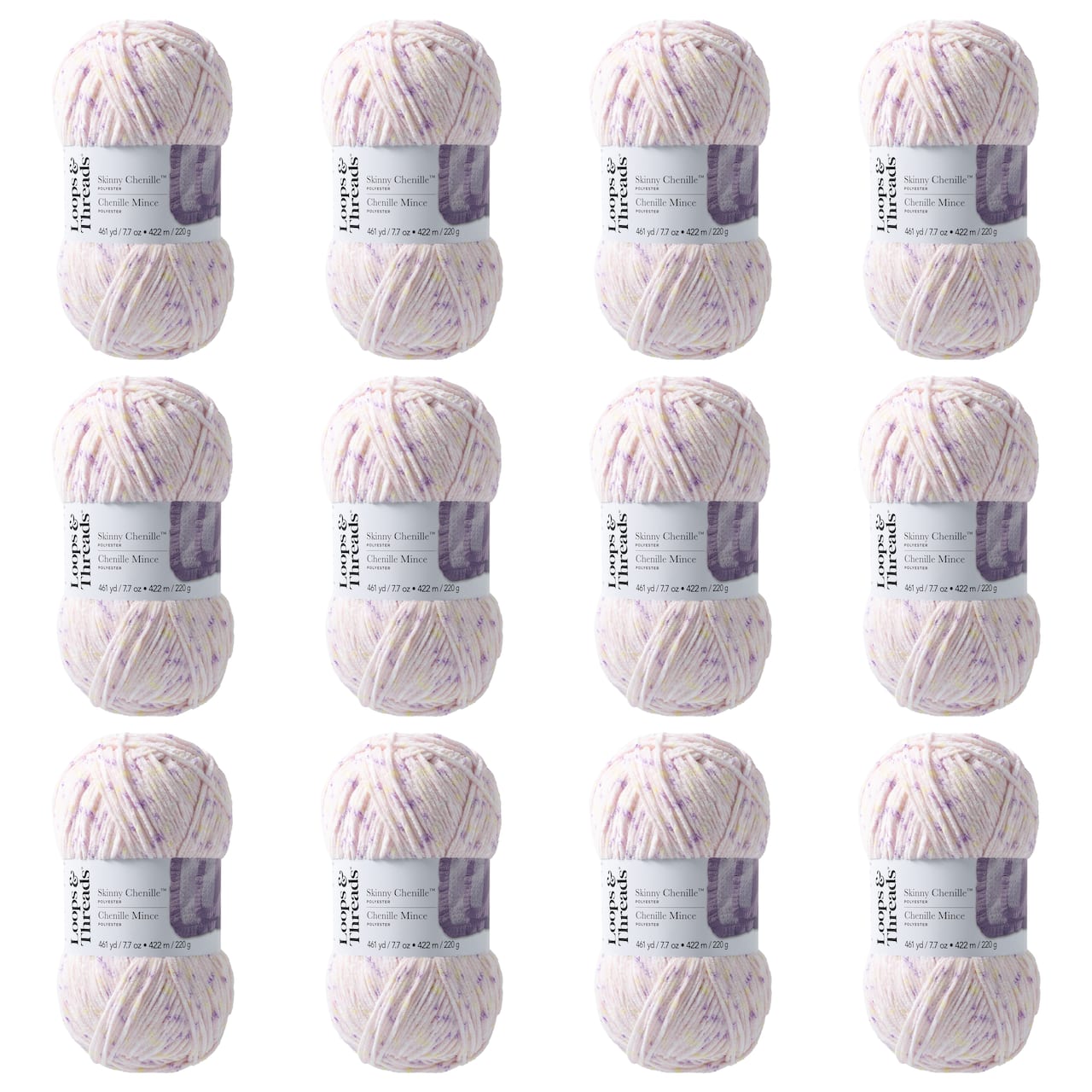 12 Pack: Skinny Chenille™ Multi Yarn by Loops & Threads®